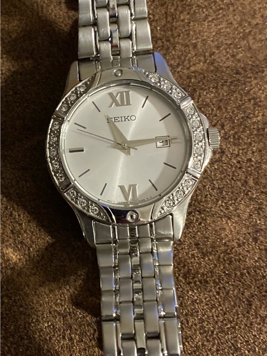 Seiko Accessories - Seiko Silver Crystal-Accented Women's Watch